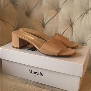 Marais Mule Sandals Slides Nude Leather 7.5